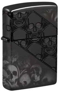 Zippo 46751, Skulls Collage Deep Carve Armor Lighter, HP Black Finish, NEW - Picture 1 of 5