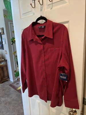 BASIC EDITIONS OVER JACKET / 1X / Burgundy / 97% polyester, 3% spandex - Image 1 of 4