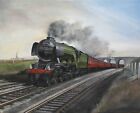 Scotsman On Stoke Bank - Wrenford Thatcher 12"x12" Print Steam Train Railway