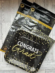 Graduation Plates, Napkins, Tablecloths Congrats Grad Party Decorations Serve 12 - Picture 1 of 6