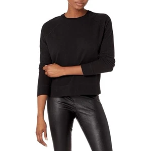 Vince Black Sweatshirt Raglan Pullover Women’s Size S Crop Relaxed Comfy Fit - Picture 1 of 14