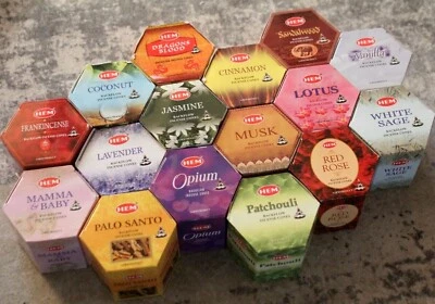 HEM 20 - 400pcs Large Extended Long Burn Backflow Incense Cones Floral Back Flow - Image 1 of 4