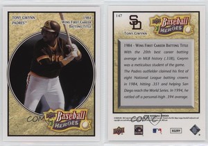 2008 Upper Deck Baseball Heroes Beige Missing Serial Number Tony Gwynn #147 HOF