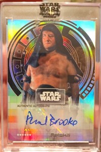2022 STAR WARS SIGNATURE SERIES Rancor Trainer MALAKILI Auto Paul Brooke