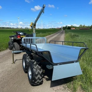 ATV-Anhänger 700 kg Kippanhänger Kippmulde Quad Forstanhänger mit Winde - Bild 1 von 23