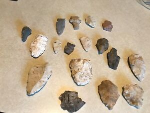 17 Total)Native AmericanIndian arrowheads,blades,aritfacts,collectibles(FreeShip