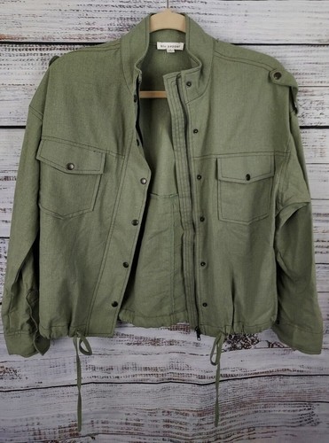 VETEMENTS Giacca Blu Pepper Donna Piccola Verde Bomber Campo Utility Jacket Spalline