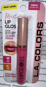 L.A. Colors Moisturizing Glossy Vitamin E Lip Gloss C68646 * PARADISE PINK * New - Picture 1 of 9