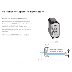 Bticino Living Now K4027C Befehl Rolladen Verbunden - Bild 1 von 1