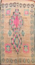 Antique Authentic Berber Moroccan Vegetable Dye Area Rug Hand-knotted Wool 6x11