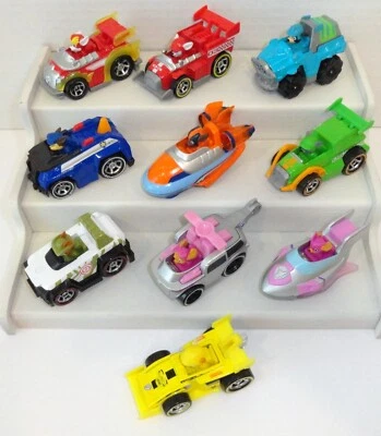 Lote de coches de carreras diecast Paw Patrol juego de metal verdadero rastreador Zuma Rex Skye 10 piezas P61 Foto 1 de 4