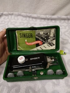 Vintage Singer Buttonholer w/ Manual, Case, and 4 Templates. (See Description) - Picture 1 of 3