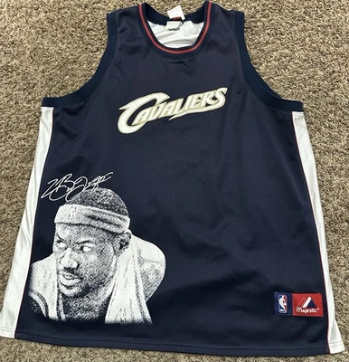 Majestic Cleveland Cavaliers LeBron James Picture Face Jersey Cavs 23 Mens Sz XL - Изображение 1 из 4