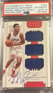 2018 Shai Gilgeous-Alexander Signed National Treasures /99 RPA Psa 10 Auto Rc - Picture 1 of 3