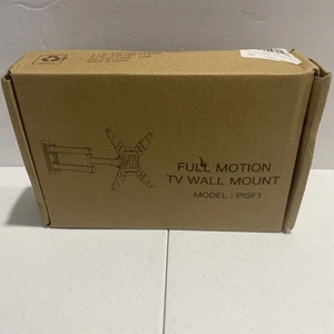 PIPISHELL FULL MOTION TV WALL MOUNT PISF1  BLACK FITS MOST 13-42" TVS & MONITORS - Picture 1 of 2