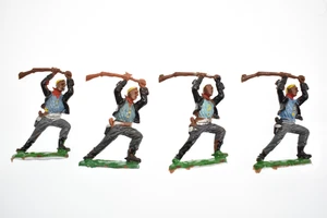 Vintage plastic painted Civil War Soldiers? Hong Kong cake topper toy - Picture 1 of 4
