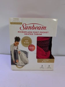 Sunbeam Microplush Fußtasche elektrisch beheizte Wohndecke mit 3 Wärmeeinstellungen - Bild 1 von 5