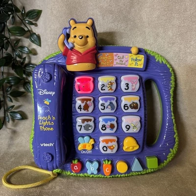 ¡PROBADO! VTech Disney Winnie the Pooh & Friends Teach N Luces Teléfono Música Sonidos Foto 1 de 4