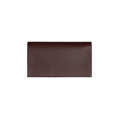 Cartera Larga Hermes Citizen Sarga Epsom & Rouge Sellier Burdeos Azul Marino Foto 1 de 4