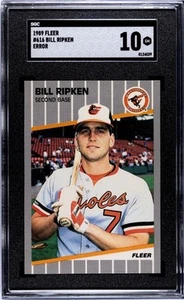 1989 Fleer Bill Ripken FF Error Card #616 SGC 10 GEM MINT Sharp Centered WOW - Picture 1 of 2