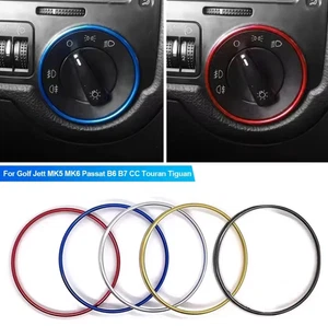 Car Headlight Switch Trim Ring Cover ⭐ for VW Golf Jetta MK6 Passat B6 B7 Touran - Picture 1 of 10