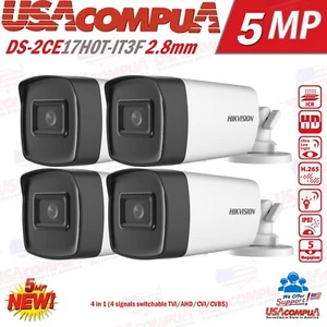 Original 5MP DS-2CE17K0T-LFS IR 2D DNR DWDR Bullet Camera 2.8 MM Camera 4-PacK - Picture 1 of 1