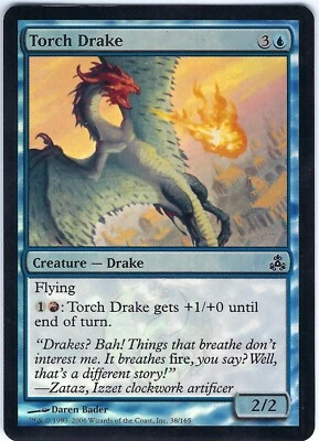 FOIL Torch Drake Guildpact Common – MTG Magic the Gathering Card - Image 1 of 2