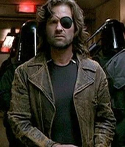 Chaqueta de cuero marrón envejecido Escape from LA Kurt Russell Snake Plissken - Imagen 1 de 4