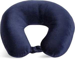 Adult Cozy Soft Microfiber Neck Pillow, Compact, Perfect for Plane or Car Travel - Picture 1 of 12