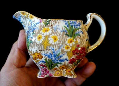 Beautiful Royal Winton Grimwades Chintz Marguerite Gold Creamer - image 1 of 4