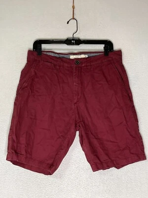 H&M Burgundy Outdoor Casual Comfort Chino Shorts Cotton Men's Size US 33 - Image 1 of 4