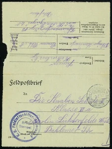 Germany Bavarian Airship Division No.1 Feldpost Letter to Berlin 1917 WWI - Picture 1 of 2