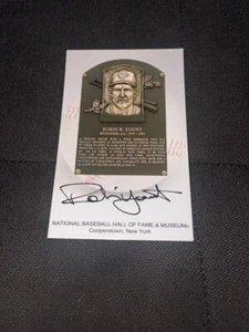 FAUX SIGNATURE PLAKETTE Robin Yount, HALL OF FAME 1999 POSTKARTE. RAR - Bild 1 von 2