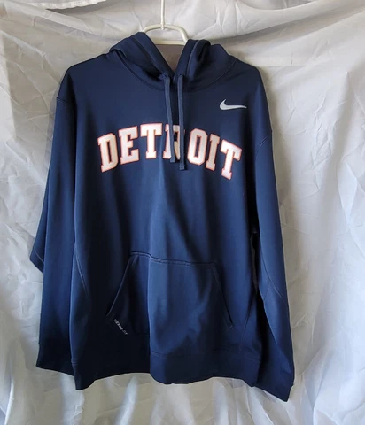 Nike Therma-Fit MLB Detroit Tigers Cooperstown Collection  Navy Hoodie -XL Cover