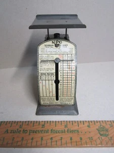 NPC Newman Premier Postal Scale Letters Desk Top Vintage New York 1 pound metal - Picture 1 of 8