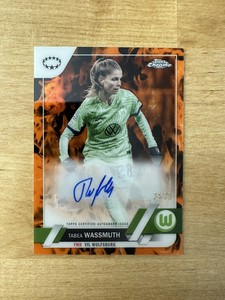 TABEA WASSMUTH 2022-23 TOPPS CHROME UEFA WOMENS INFERNO REFRACTOR AUTO #24/75