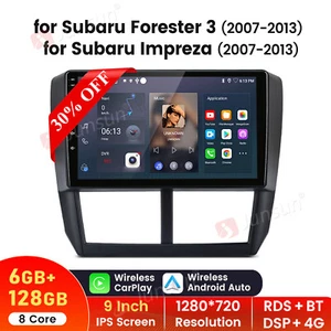 8Core 6+128GB Android13 Carplay Stereo Radio GPS WIFI For Subaru Forester Imprez - Picture 1 of 19