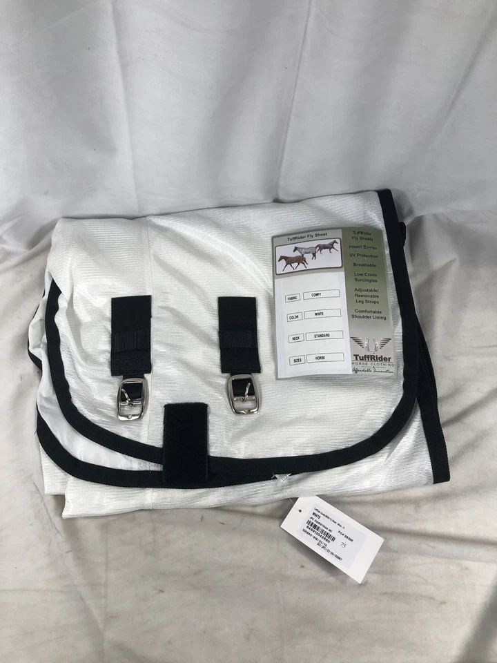 Tuff Rider Comfy Mesh Fly Sheet 75 White/Black - Image 1 of 4