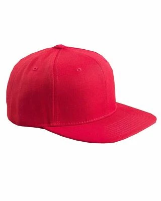 Yupoong 6 paneles estructurado visera plana clásica gorra snapback sombrero liso NUEVO 6089 Foto 1 de 4
