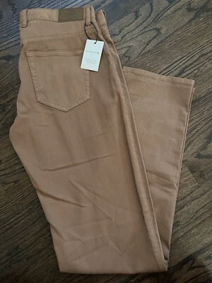 Pantalones de golf Peter Millar Ultimate satén 5 bolsillos marrón para hombre talla 32 x 34 $170 nuevos con etiquetas Foto 1 de 4