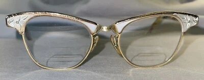 Monturas de gafas grabadas vintage para mujer ARTCRAFT 1/10 12 KGF Cateye Foto 1 de 4