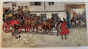 Dickens coaching, ON THE ROAD jigsaw puzzle, 165 pieces, wooden, R. Tuck Zag Zaw - Picture 1 of 10