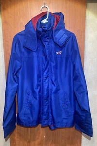 Hollister California Women's All Weather Hooded Jacket Navy Blue Size Large - Picture 1 of 14