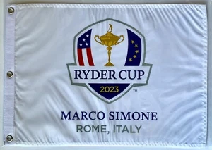 2023 Ryder Cup Flag Marco Simone golf silkscreen logo pga new - Picture 1 of 9