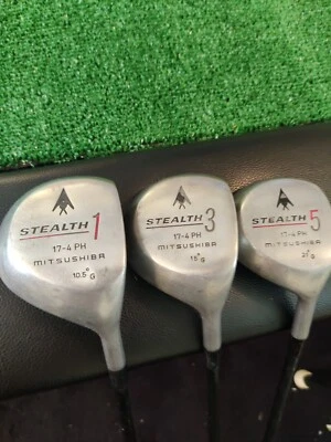 Stealth Mitsushiba Driver 3-5 Woods Set Stiff Graphite Shafts - Image 1 of 4