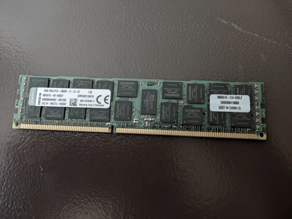 Kingston 1x16GB DDR3 RAM ECC Registered Reg - Bild 1 von 1