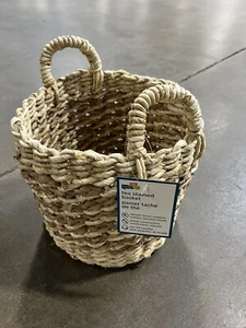 Tea Stained Basket Honey-Can-Do STO-07880 11” X 11” With Handles. Seagrass Maize - Picture 1 of 3