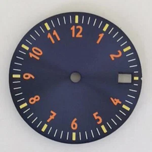28.5MM green Luminous Single Calendar Watch Dial for NH35/36/4R/7S Movement - Picture 1 of 12