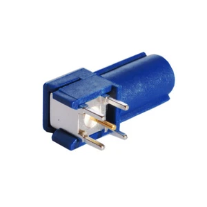 5x Fakra Blu/5005 Spina Maschio Supporto PCB Angolo Retto per Navigazione Telematica GPS - Foto 1 di 3