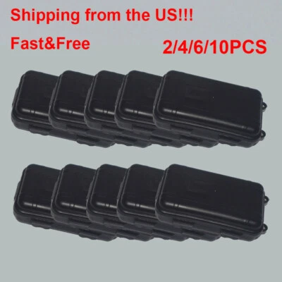 Caja de almacenamiento sellada de plástico 2/4/6/10x Estuche impermeable a prueba de humedad a prueba de polvo Foto 1 de 4